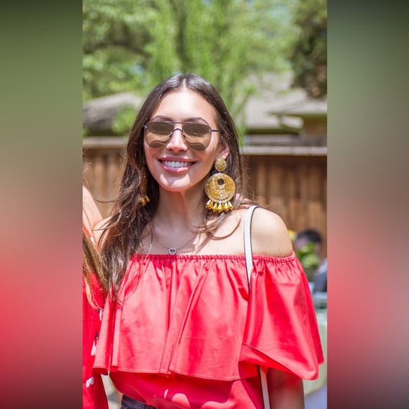 Nicholas Off the Shoulder Ruffle Top - Picture 2 of 11